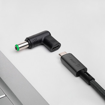 Akyga AK-ND-C18 USB-C – DC 6,3 x 3,0 mm adapteris klēpjdatora uzlādei, 15-16 V, 100 W