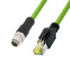 LogiLink CQM035S industriālais tīkla kabelis, Cat.6A, PUR, M12 X-coded - RJ45, 1 m