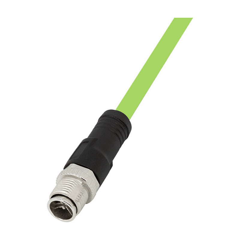 LogiLink CQM035S industriālais tīkla kabelis, Cat.6A, PUR, M12 X-coded - RJ45, 1 m