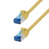 LogiLink CP5007S Cat.6A S/FTP savienojuma kabelis, LSZH, SlimLine, 0,15 m, dzeltenā krāsā