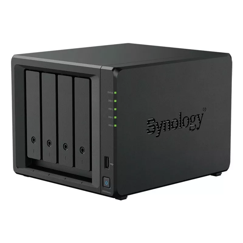 Synology DS925neo+ 4 nodalījumu NAS, AMD Ryzen Embedded V1500B, DDR4 non-ECC SODIMM