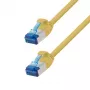 LogiLink CP5027S Cat.6A S/FTP SlimLine patch kabelis, LSZH, 0,5 m, dzeltens