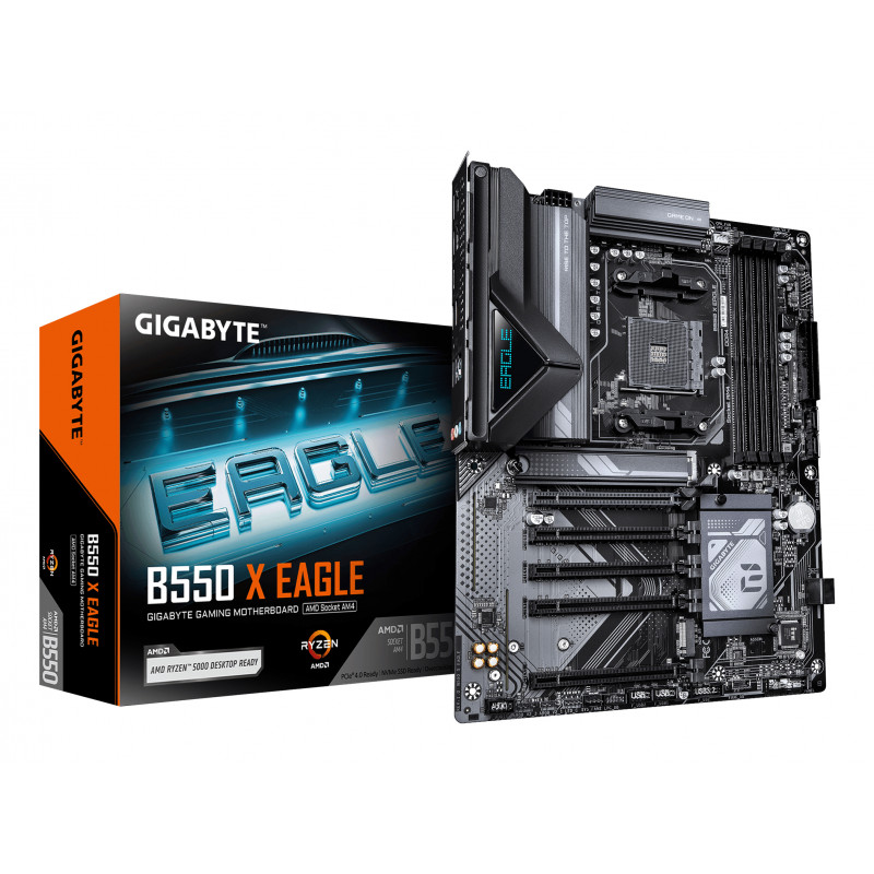 Gigabyte B550 X EAGLE mātesplate ar AM4 ligzdu, DDR4, līdz 128 GB