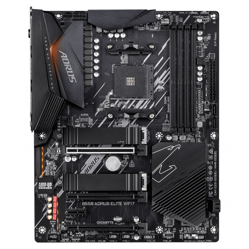 Gigabyte B550 AORUS ELITE WiFi7 mātesplate ar AM4 ligzdu, ATX, 4x DDR4
