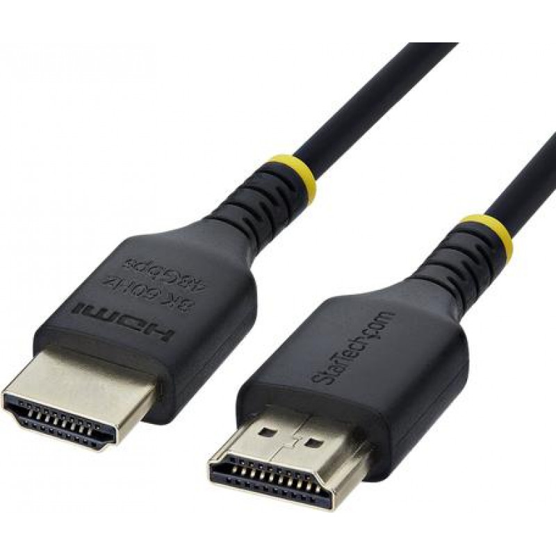 StarTech.com HDMI21-CBL-SLIM-50C plāns HDMI 2.1 vads, 50 cm, melns
