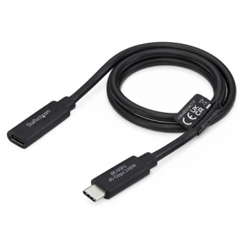 StarTech.com USB440GCMCF2F USB4 pagarinātājs, USB-C spraudnis – USB-C ligzda, 60 cm, melns