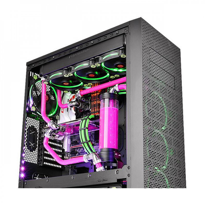 Thermaltake Pacific PETG 45° dubultspiešanas fitings caurulei, ārējais diametrs 16 mm, G1/4, melns (CL-W098-CA00BL-A)