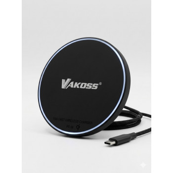 Vakoss MY5316K magnētiskā bezvadu uzlādes ierīce, 15 W, melna