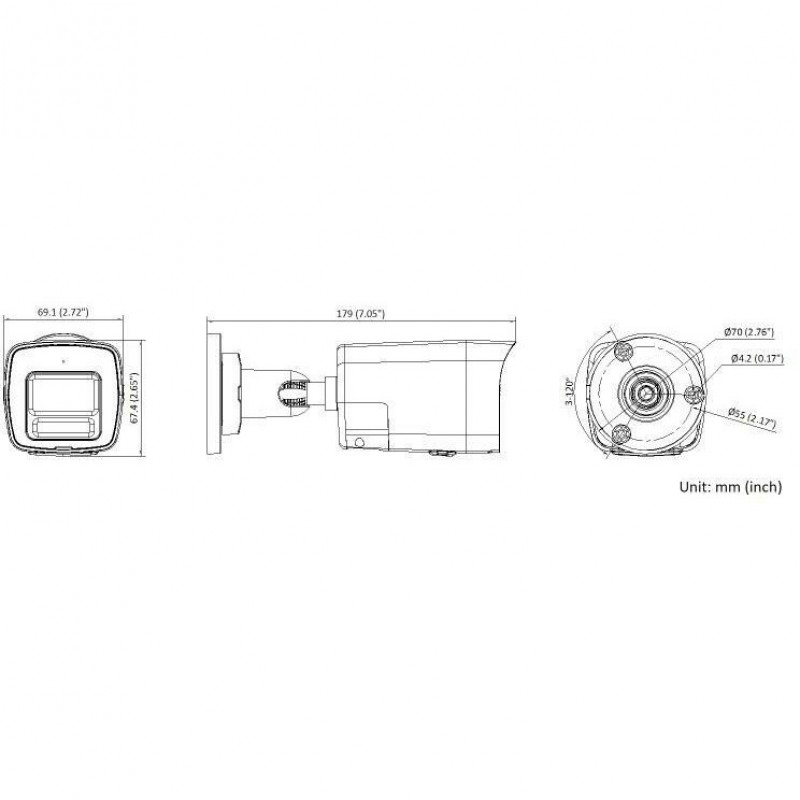 Miton NT-IP108CA-DL IP kamera, 8 MP 4K, 2,8 mm objektīvs, IR un baltā gaisma, IP67, PoE