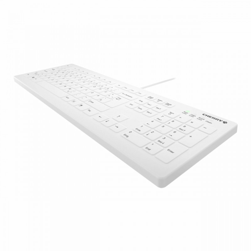 Cherry Contour Active Key AK-C8112-U1-W/EU medicīniskā tastatūra ar vadu, ES taustiņu izkārtojums, balta
