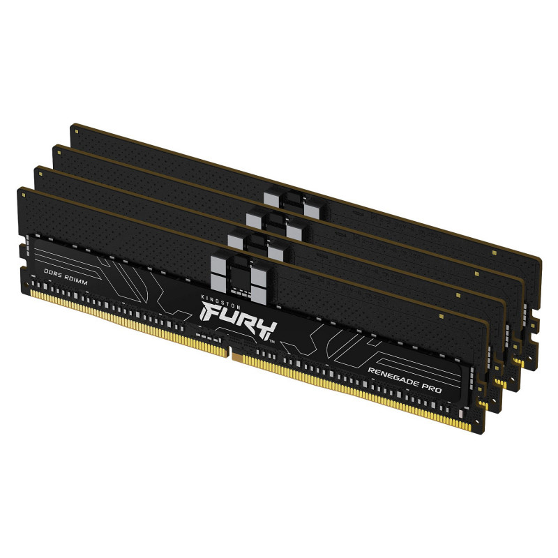 Kingston FURY Renegade Pro KF564R32RBE2K4-128 DDR5-6400 ECC reģistrēto atmiņas moduļu komplekts, 128 GB (4 x 32 GB), CL32, melns