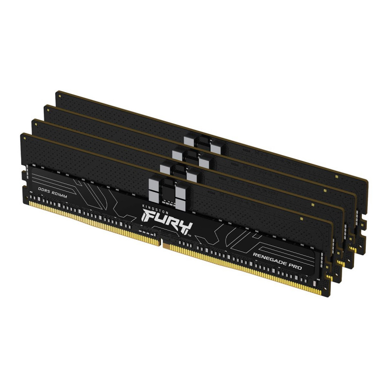 Kingston FURY Renegade Pro KF564R32RBE2K4-128 DDR5-6400 ECC reģistrēto atmiņas moduļu komplekts, 128 GB (4 x 32 GB), CL32, melns