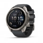 Garmin Fenix 9 Pro inReach viedpulkstenis, 51 mm, titāna korpuss, grafīta un melna silikona siksniņa