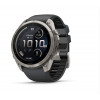 Garmin Fenix 9 Pro inReach viedpulkstenis, 51 mm, titāna korpuss, grafīta un melna silikona siksniņa
