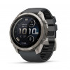 Garmin Fenix 9 Pro inReach viedpulkstenis, 51 mm, titāna korpuss, grafīta un melna silikona siksniņa