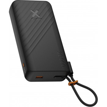 Xtorm XG2E30W201C portatīvais lādētājs, 30 W, 20 000 mAh, ar iebūvētu vadu, melns