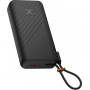 Xtorm XG2E30W201C portatīvais lādētājs, 30 W, 20 000 mAh, ar iebūvētu vadu, melns