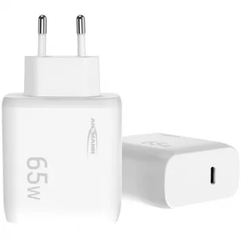 Ansmann Home Charger HC165PD USB lādētājs ar 1x USB-C, PPS, PD, Quick Charge, 65 W, baltā krāsā