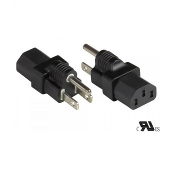 Good Connections PA-4530S barošanas kabelis ar ASV B tipa kontaktdakšu (NEMA 5-15P) un IEC 60320 C13, UL, melns