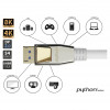 Good Connections Python DP20-PY010W DisplayPort 2.0 vads, 54 Gbit/s, UHBR 13.5, ar neilona apvalku, balts, 1 m