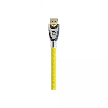 Good Connections PYTHON GC-M0075 DisplayPort 1.2 vads, 4K2K / UHD, apzeltīti kontakti, OFC, neilona apvalks, dzeltens, 1 m