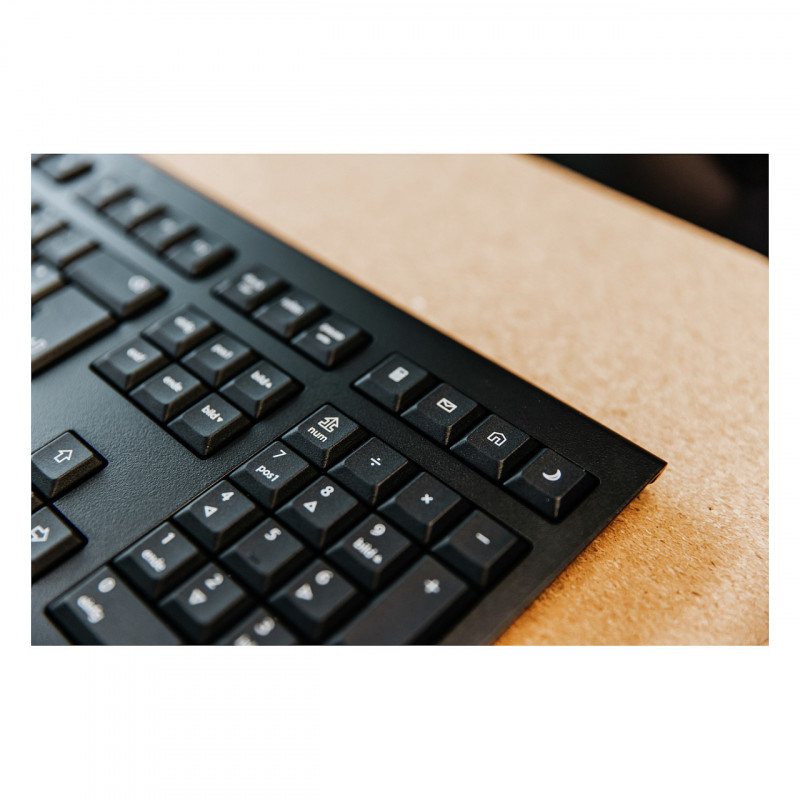 Cherry KW 3000 bezvadu galda tastatūra, 2,4 GHz, AZERTY (franču), melna