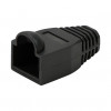 LogiLink MP0064 RJ45 savienotāju aizsargčaulas 6,5 mm, melnas, CAT6A (50 gab.)