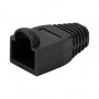 LogiLink MP0064 RJ45 savienotāju aizsargčaulas 6,5 mm, melnas, CAT6A (50 gab.)