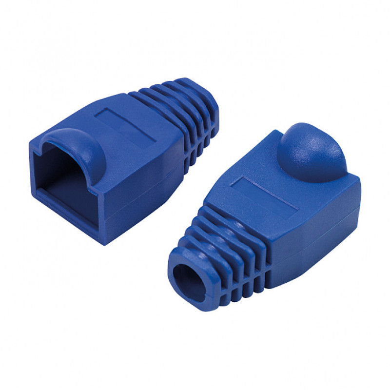 LogiLink MP0066 RJ45 savienotāju aizsargčaulas 6,5 mm, zilas (50 gab.)