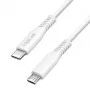 LogiLink CU0241 USB 2.0 Type-C vads, USB-C spraudnis – micro USB spraudnis, 480 Mbps, 12 W, balts, 0,5 m