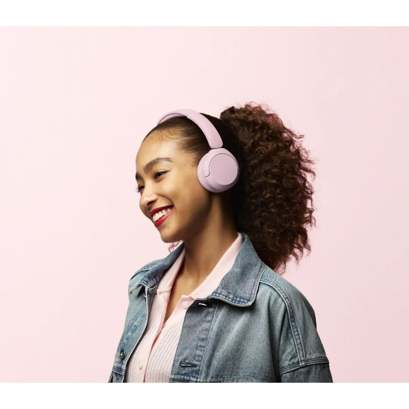 Sony WH-CH530 Bluetooth austiņas ar mikrofonu, novietojamas uz ausīm, trokšņu samazināšana, rozā