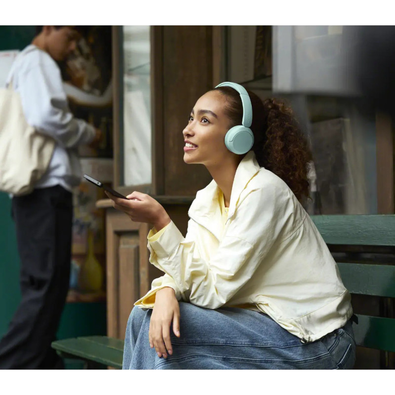 Sony WH-CH530 bezvadu Bluetooth austiņas, piparmētru toņa