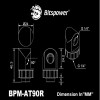 Bitspower Artemis BPM-AT90R-SL grozāms 90° savienojums, sudraba, apstrādāts ar smilšstrūklu