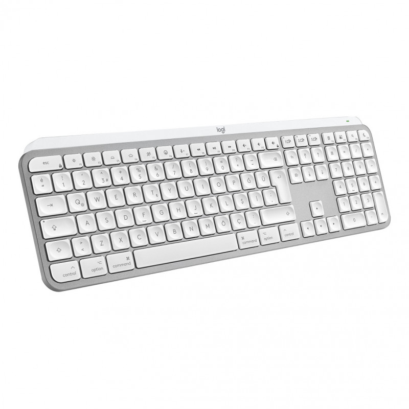 Logitech Master Series MX Keys S for Mac 920-011628 tastatūra Mac datoriem, Šveices (CH) taustiņu izkārtojums, gaiši pelēkā krāsā