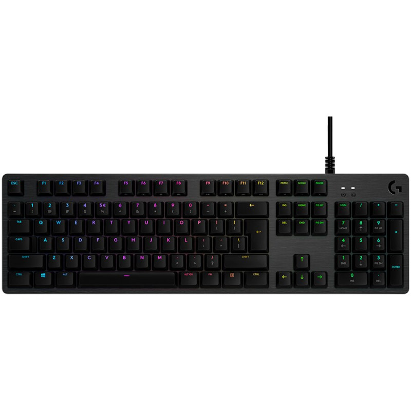 Logitech G512 920-009350 mehāniskā spēlētāju tastatūra ar fona apgaismojumu, GX slēdži