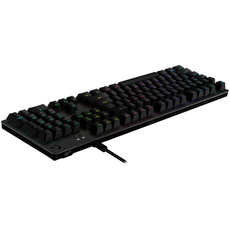 Logitech G512 920-009350 mehāniskā spēlētāju tastatūra ar fona apgaismojumu, GX slēdži