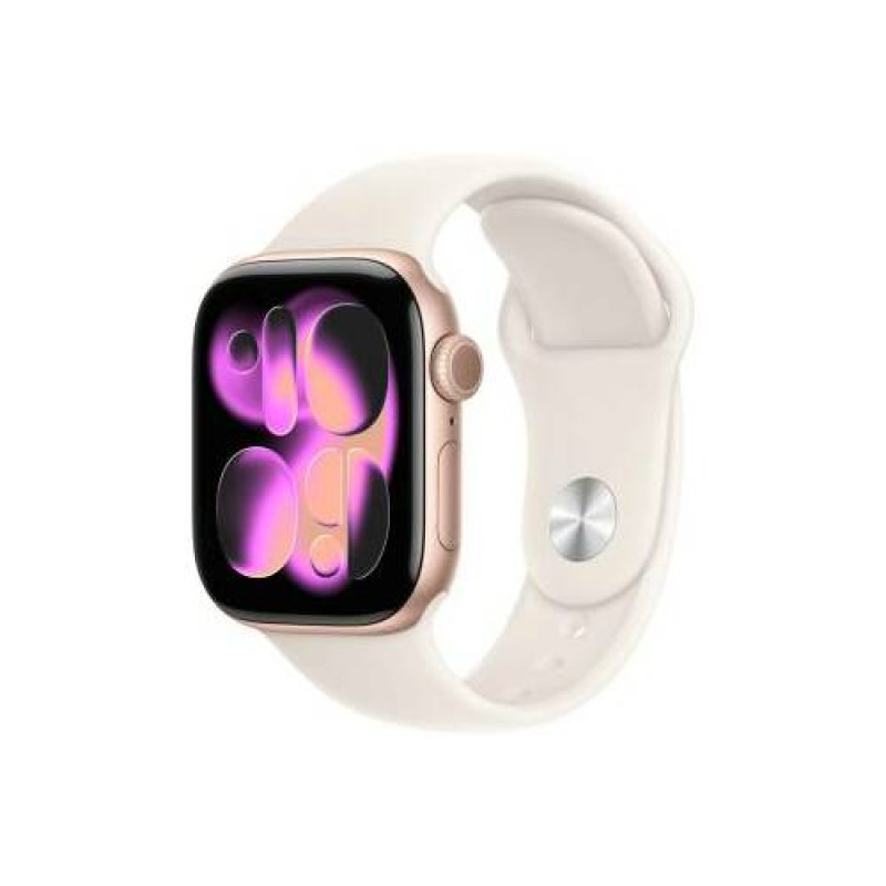 Apple Watch Series 11 5G viedpulkstenis ar 42 mm alumīnija korpusu, S/M, zelta krāsā, MF8E4QL/A