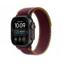 Apple Watch Ultra 4 viedpulkstenis, GPS + Cellular, 49 mm, melns, Trail Loop bordo, M/L