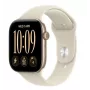 Apple Watch Series 12 GPS + Cellular viedpulkstenis, 42 mm, gaiši zelta alumīnija korpuss, smilškrāsas sporta siksniņa S/M
