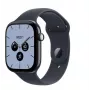 Apple Watch Series 12 viedpulkstenis ar GPS + Cellular, 42 mm, nakts zilas krāsas keramikas korpuss, tumši zila sporta siksniņa M/L