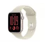 Apple Watch SE 3 viedpulkstenis ar GPS + Cellular, 44 mm, zvaigžņu gaismas krāsas alumīnija korpuss, smilšu krāsas sporta siksniņa S/M