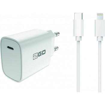 2GO 797277 lādētājs mobilajām ierīcēm, lietošanai iekštelpās, 12 V, baltā krāsā