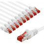 Goobay 66648 CAT 6 savienojuma kabelis, S/FTP (PiMF), 3 m, balts (10 gab.)