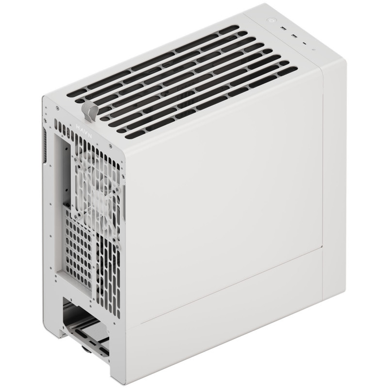 HAVN BF 360 Flow Solid datora korpuss, Midi Tower, E-ATX, baltā krāsā
