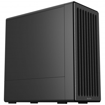 HAVN BF 360 Flow Solid datora korpuss, Midi Tower, E-ATX, melnā krāsā
