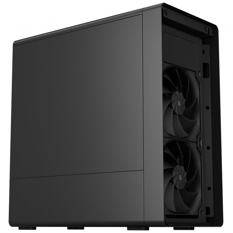 HAVN BF 360 Flow Solid datora korpuss, Midi Tower, E-ATX, melnā krāsā