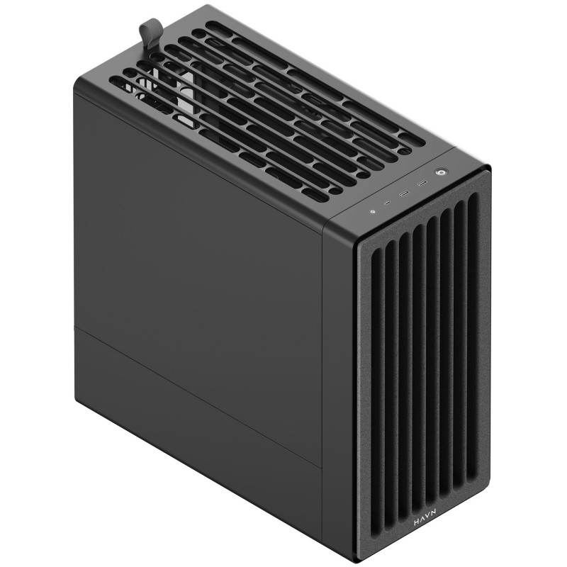 HAVN BF 360 Flow Solid datora korpuss, Midi Tower, E-ATX, melnā krāsā