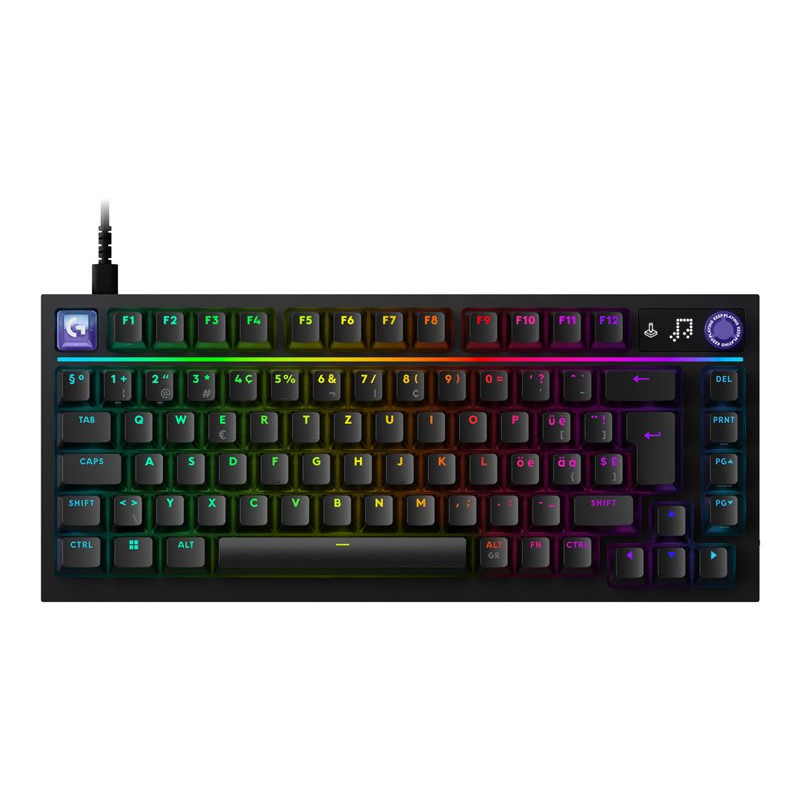 Logitech G316 X 75 tastatūra spēlēm, melnā krāsā, US International izkārtojums