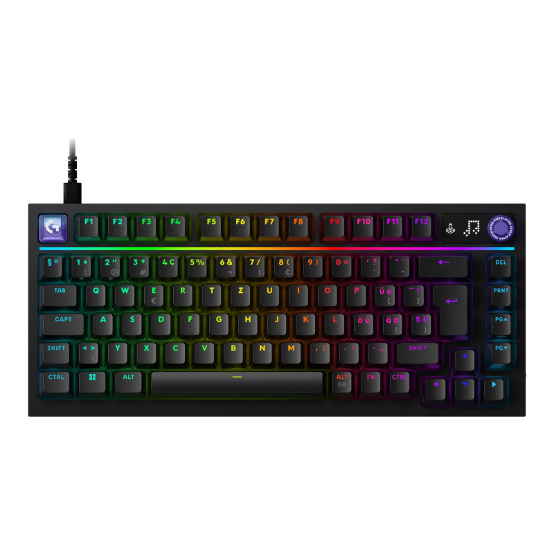 Logitech G316 X 75 tastatūra spēlēm, melnā krāsā, US International izkārtojums