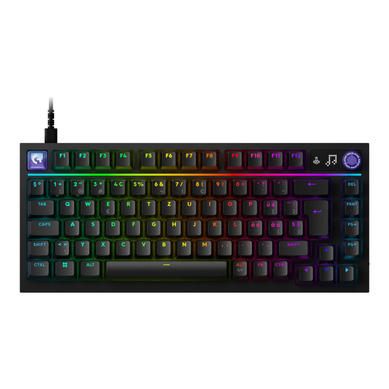 Logitech G316 X 75 tastatūra spēlēm, melnā krāsā, US International izkārtojums